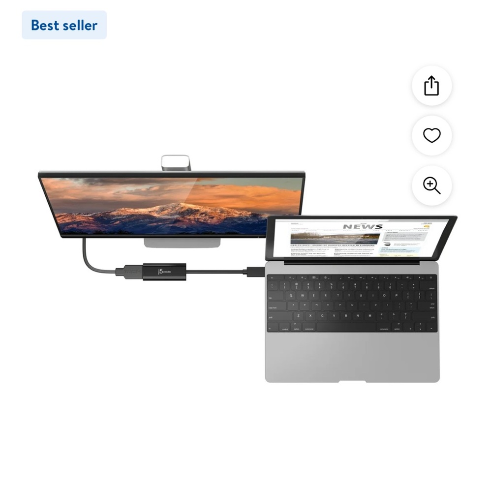 j5create, USB™ to HDMI™ Multi-Monitor Adapter Windows® /macOS® Compatible JUA258